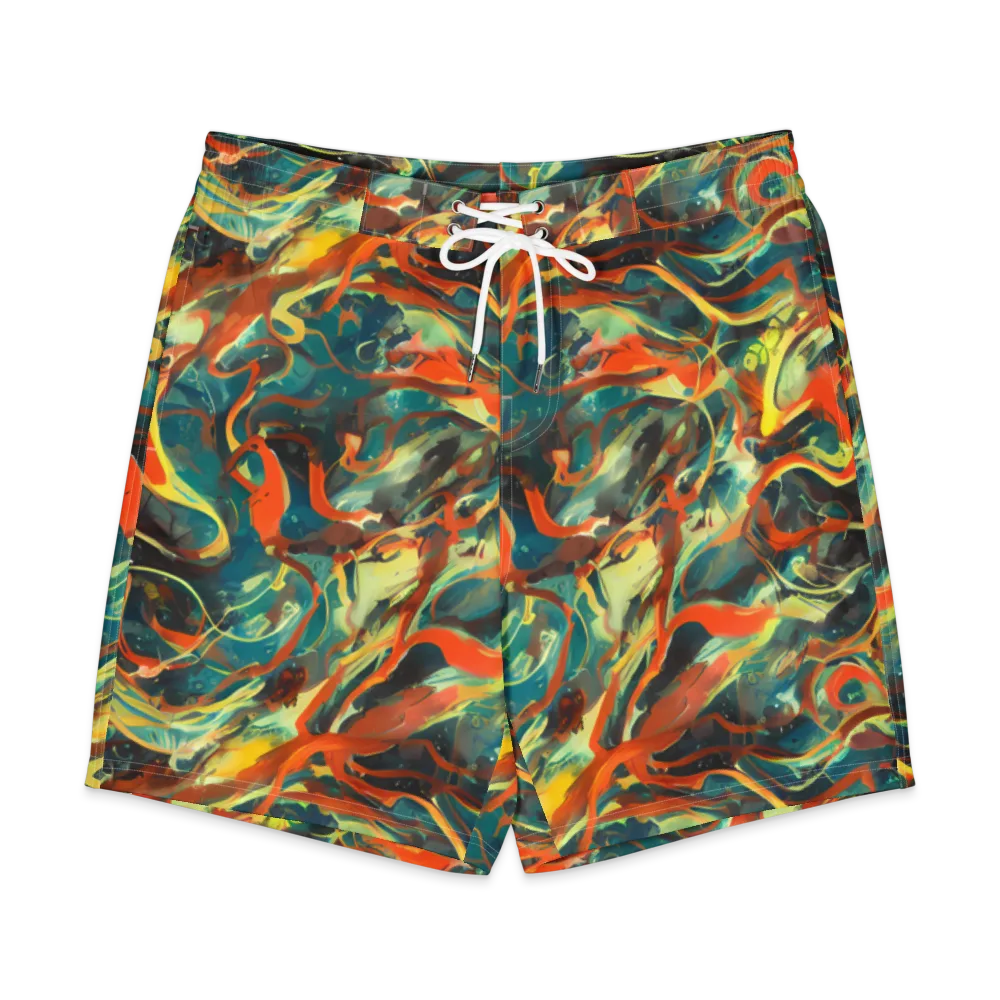 Chromatic Vortex on Men's Board Shorts — Front