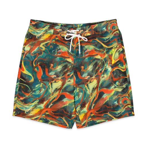 Chromatic Vortex on a Men's Board Shorts