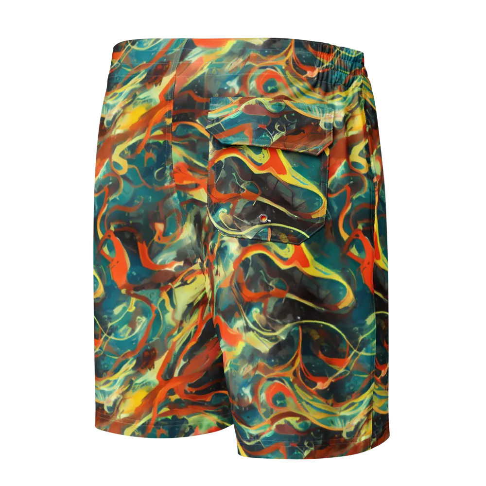 Chromatic Vortex on Men's Board Shorts — Back