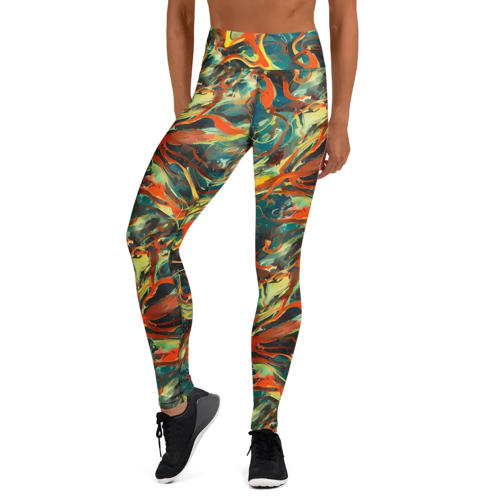 Chromatic Vortex on Yoga Leggings — Front