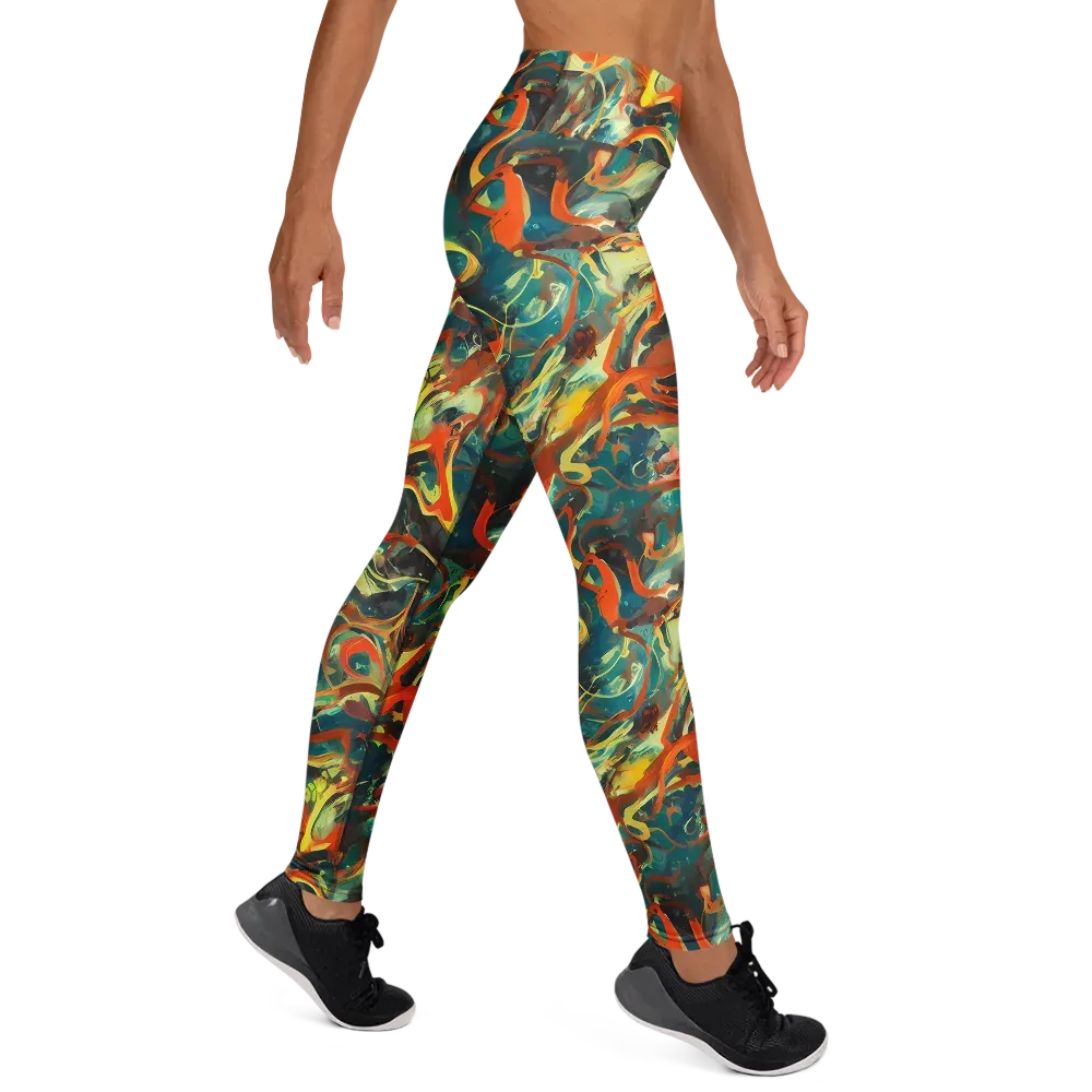 Chromatic Vortex on Yoga Leggings — Right