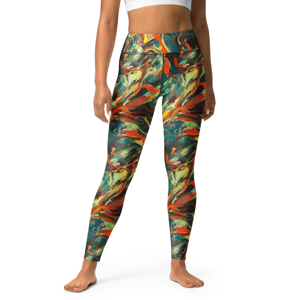 Chromatic Vortex on Yoga Leggings — Front