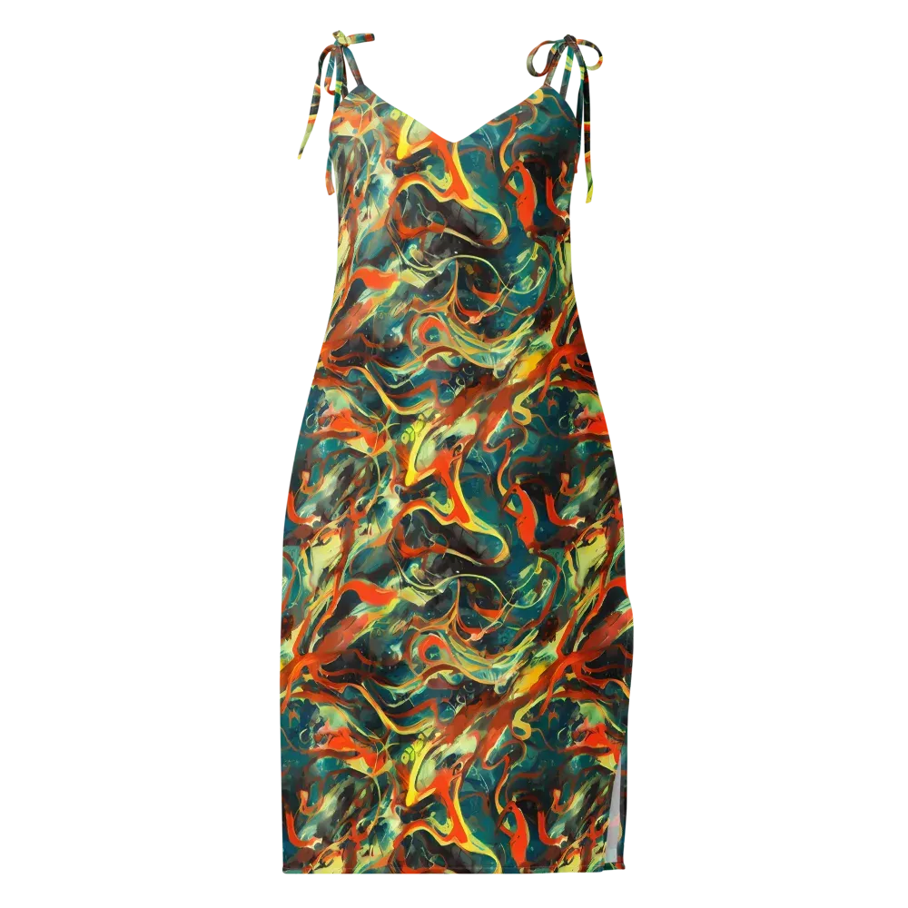 Chromatic Vortex on Slip Dress — Front