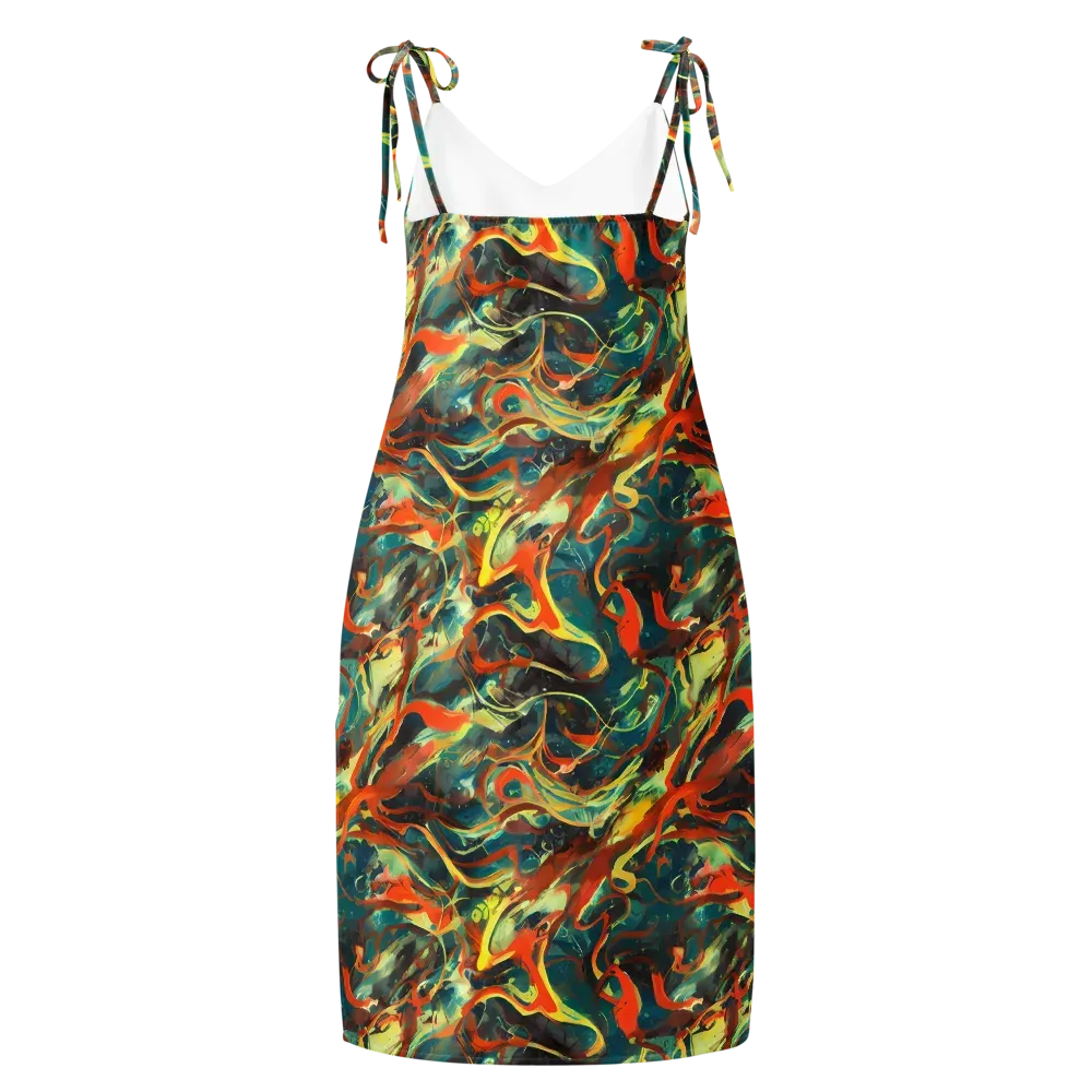 Chromatic Vortex on Slip Dress — Back