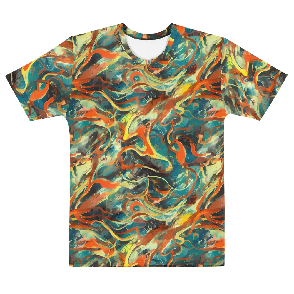 Chromatic Vortex on Men's Cotton Crew Neck T-Shirt — Front