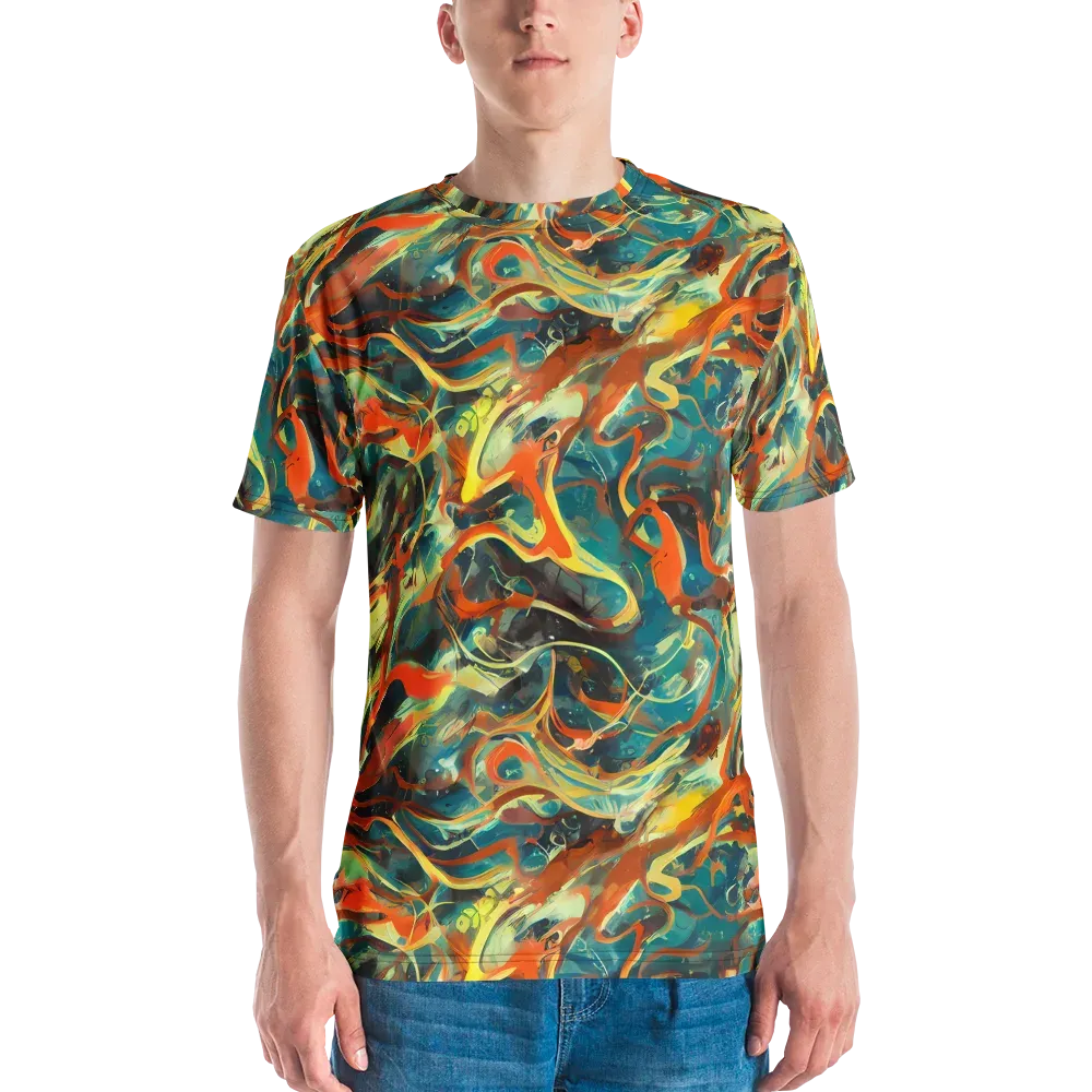 Chromatic Vortex on Men's Crew Neck T-Shirt — Front
