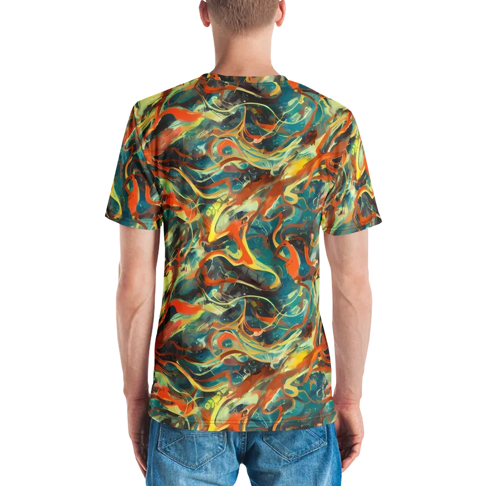 Chromatic Vortex on Men's Crew Neck T-Shirt — Back