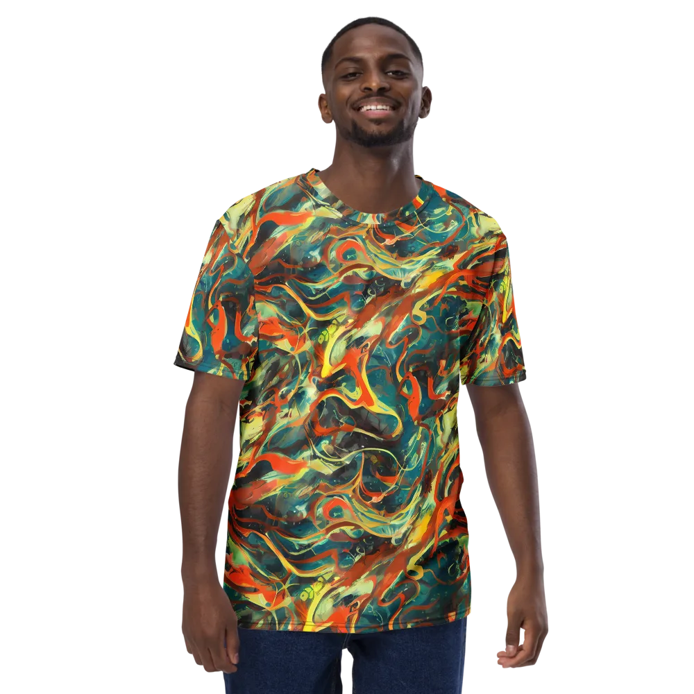 Chromatic Vortex on Men's Crew Neck T-Shirt — Front