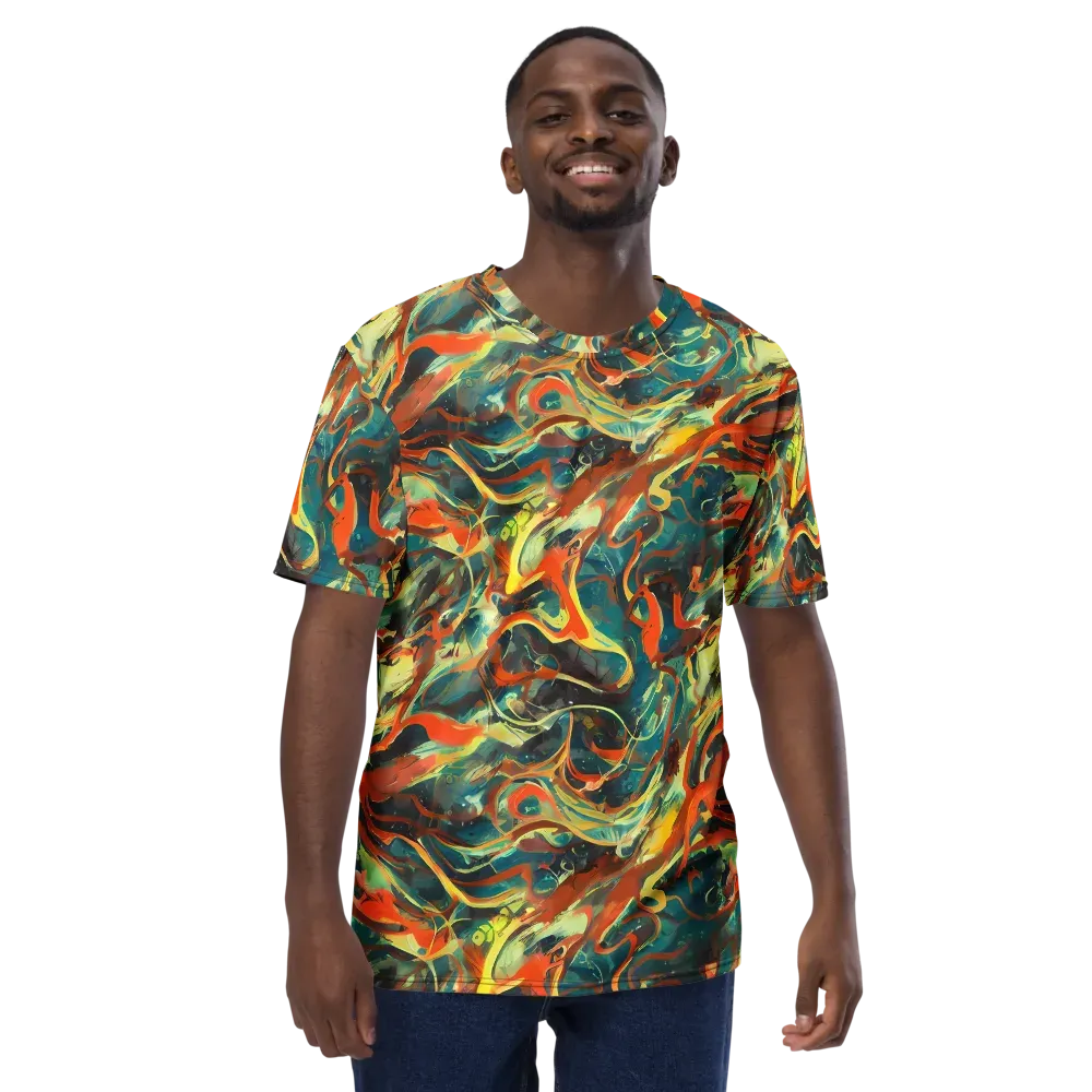 Chromatic Vortex on Men's Crew Neck T-Shirt — Front