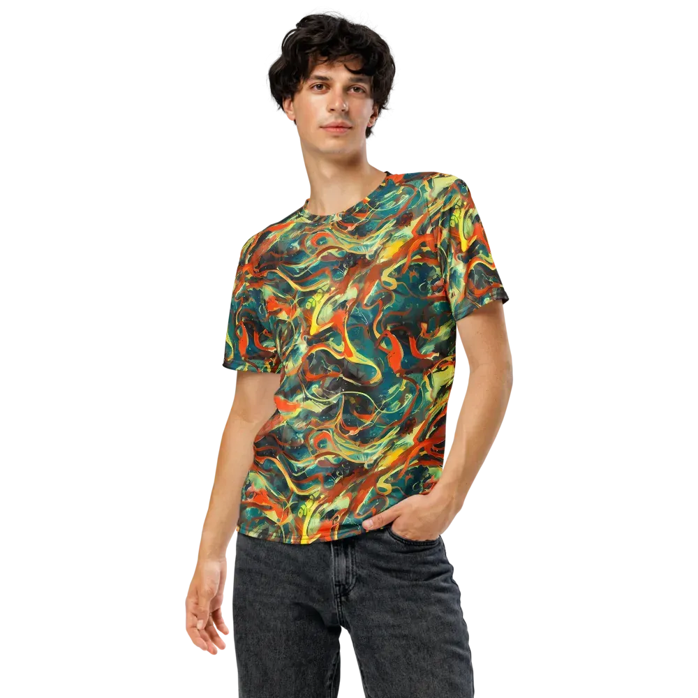 Chromatic Vortex on Men's Crew Neck T-Shirt — Front
