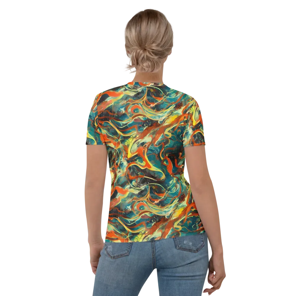Chromatic Vortex on Women's Crew Neck T-Shirt — Back