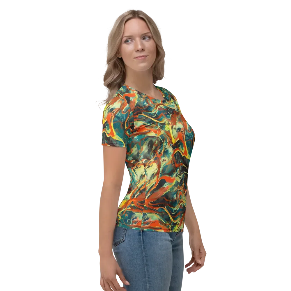 Chromatic Vortex on Women's Crew Neck T-Shirt — Right