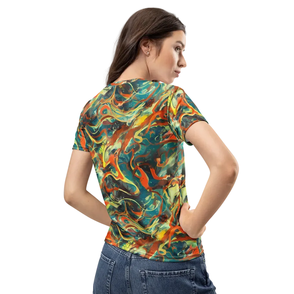 Chromatic Vortex on Women's Crew Neck T-Shirt — Back
