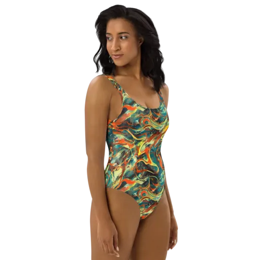 Chromatic Vortex on a One-Piece Swimsuit