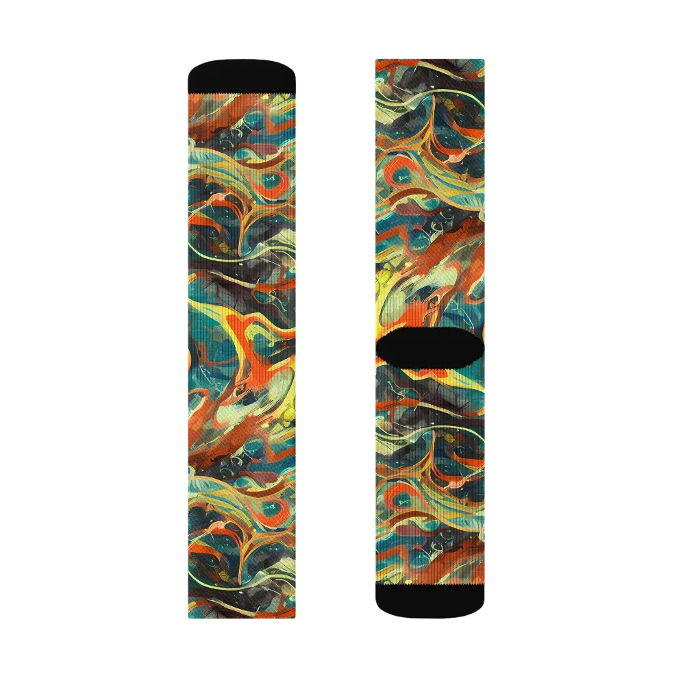 Chromatic Vortex on Socks — Right Sock