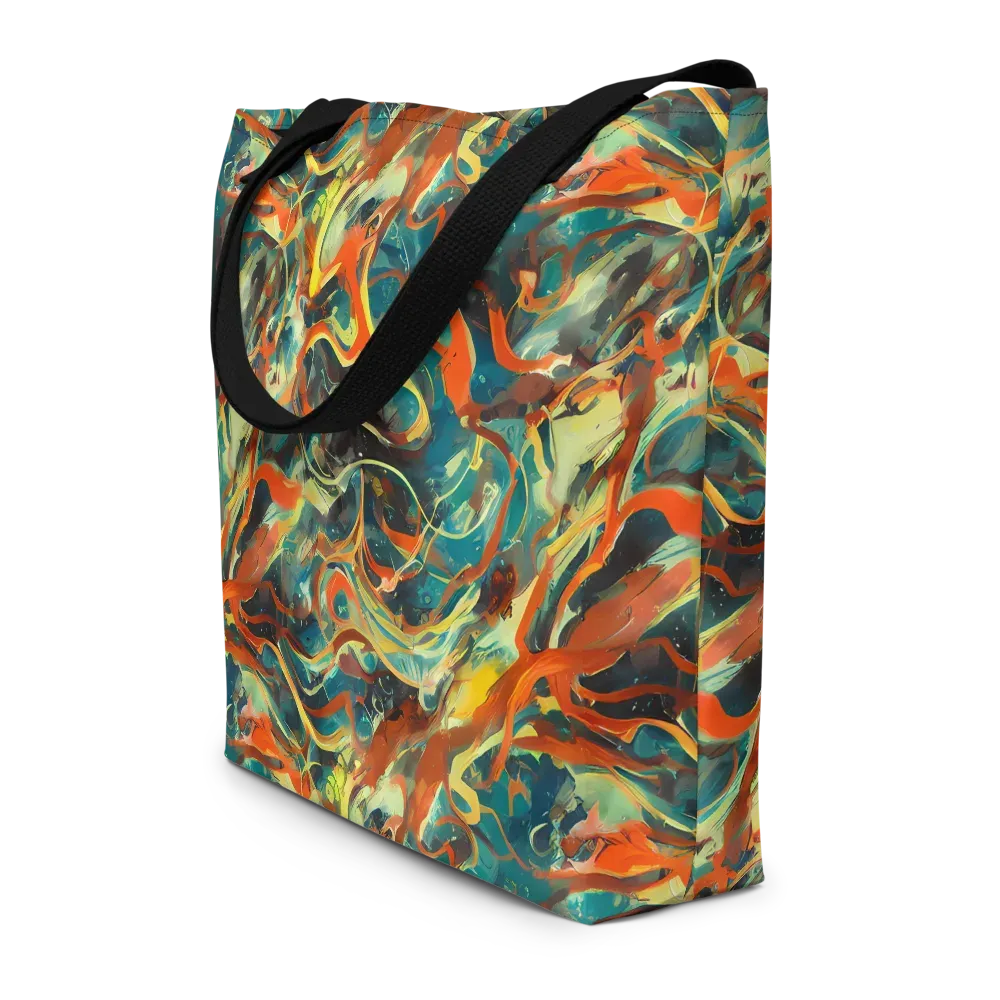 Chromatic Vortex on Large Tote Bag W/ Pocket — Front