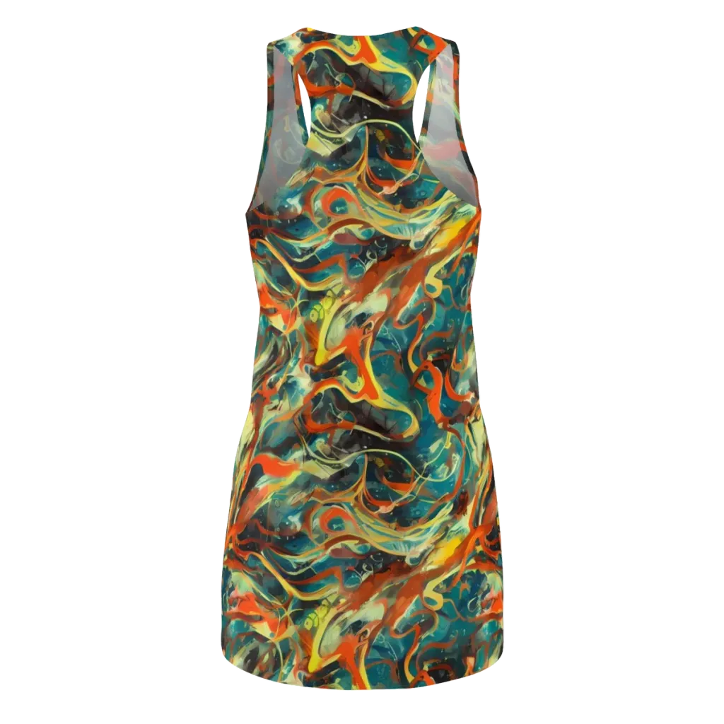 Chromatic Vortex on Racerback Dress — Back