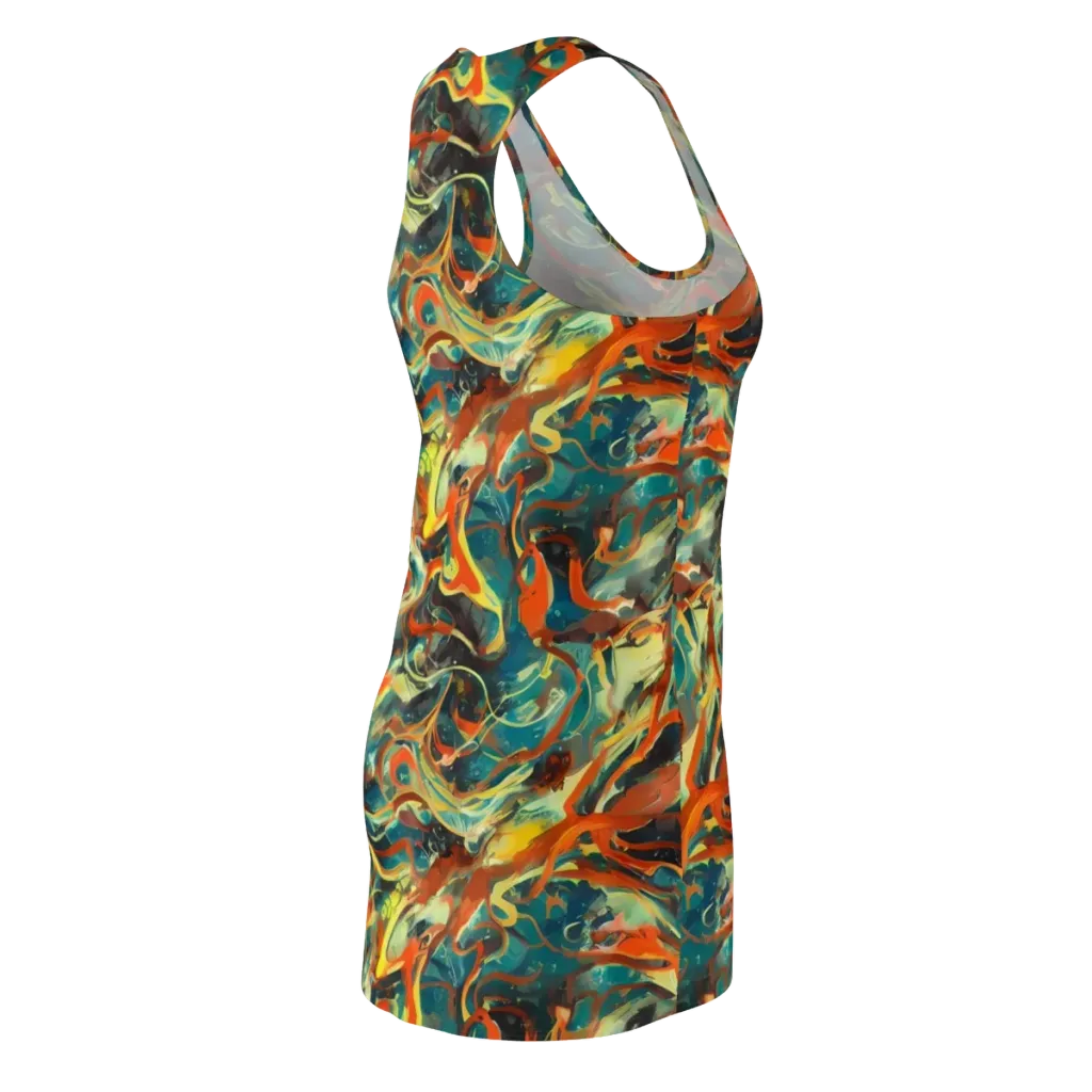 Chromatic Vortex on Racerback Dress — Back Side