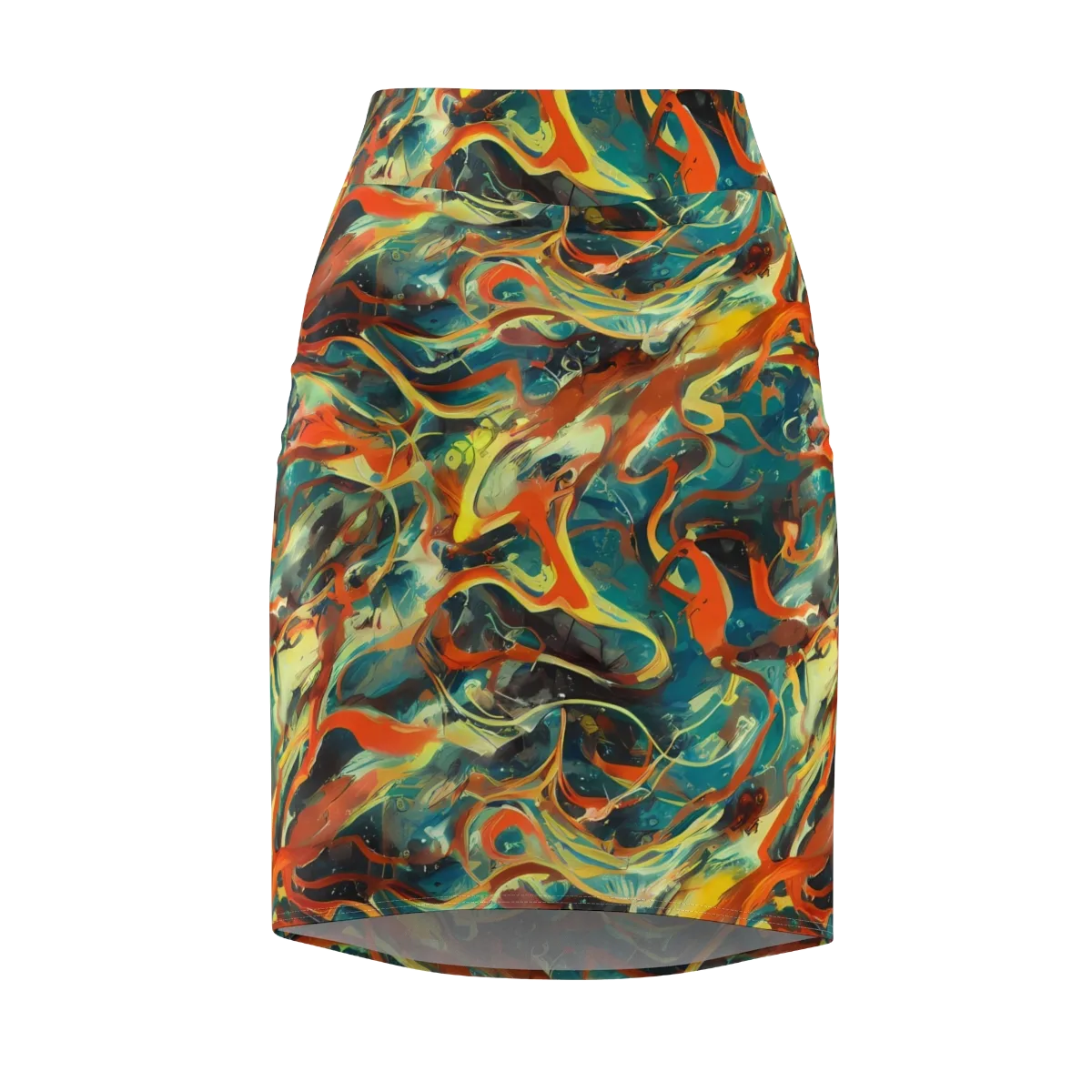 Chromatic Vortex on Pencil Skirt — Front