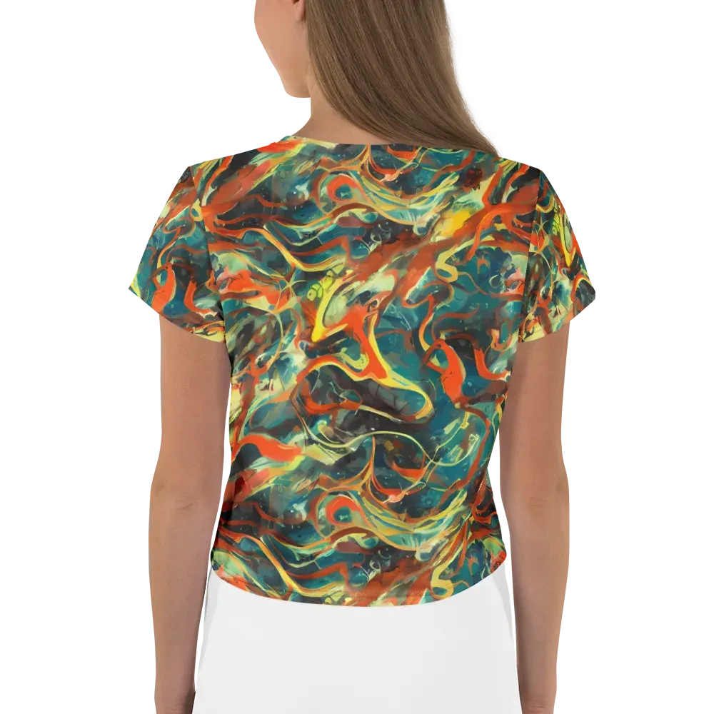 Chromatic Vortex on Crop Tee — Back