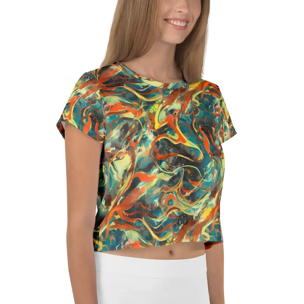 Chromatic Vortex on Crop Tee — Right