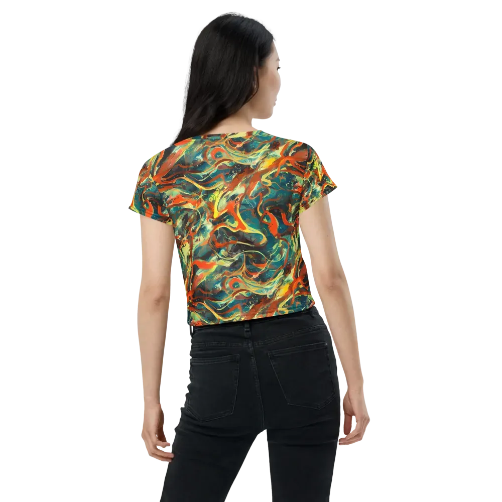 Chromatic Vortex on Crop Tee — Back