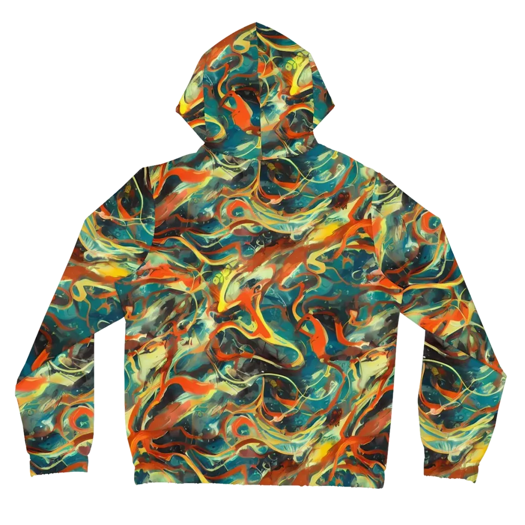 Chromatic Vortex on Women's Full-Zip Hoodie — Back