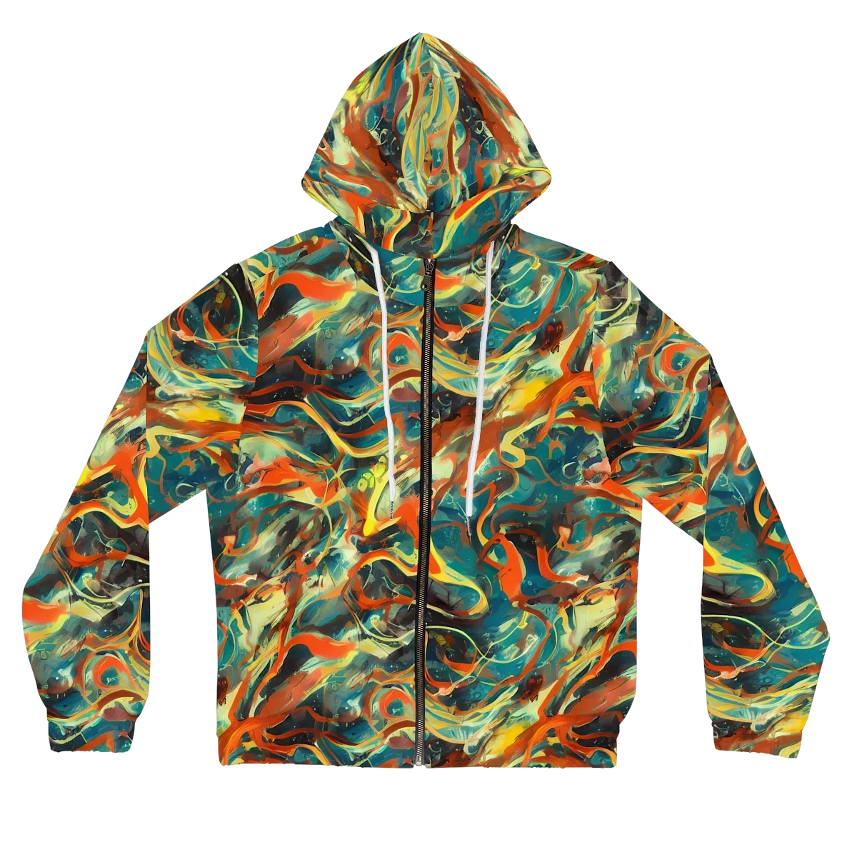 Chromatic Vortex on Women's Full-Zip Hoodie — Front