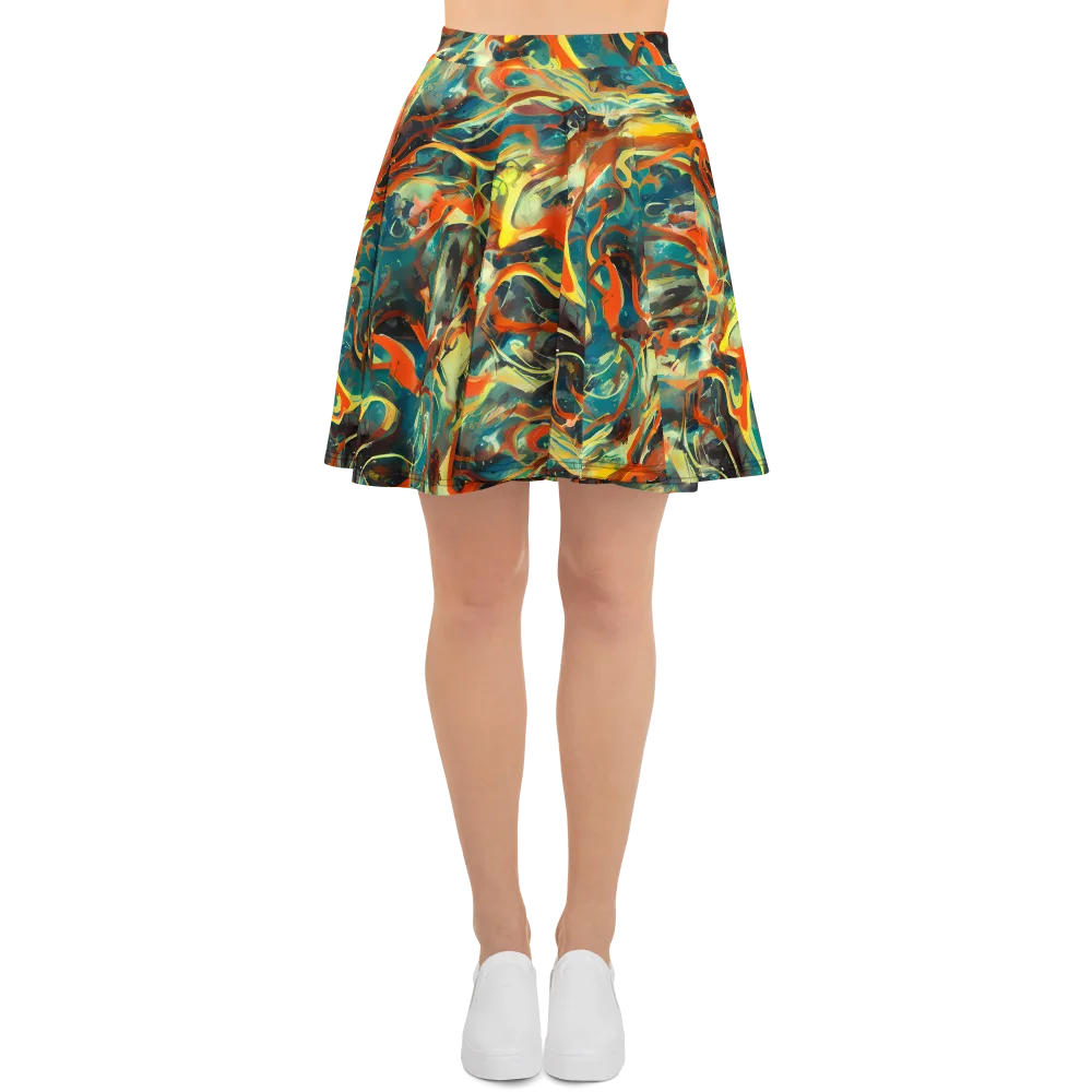 Chromatic Vortex on Skater Skirt — Front