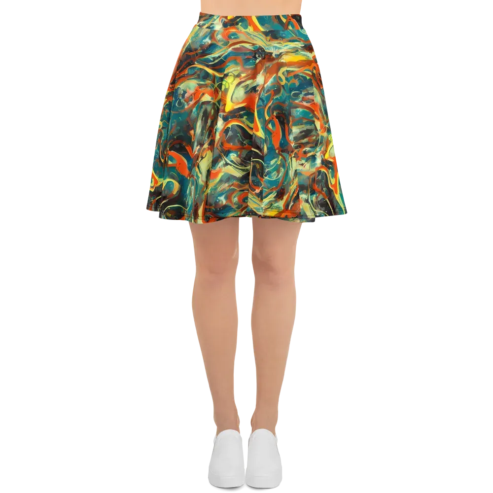 Chromatic Vortex on Skater Skirt — Front
