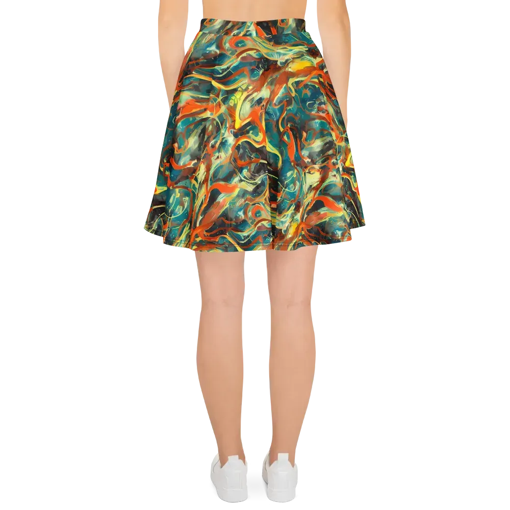 Chromatic Vortex on Skater Skirt — Back