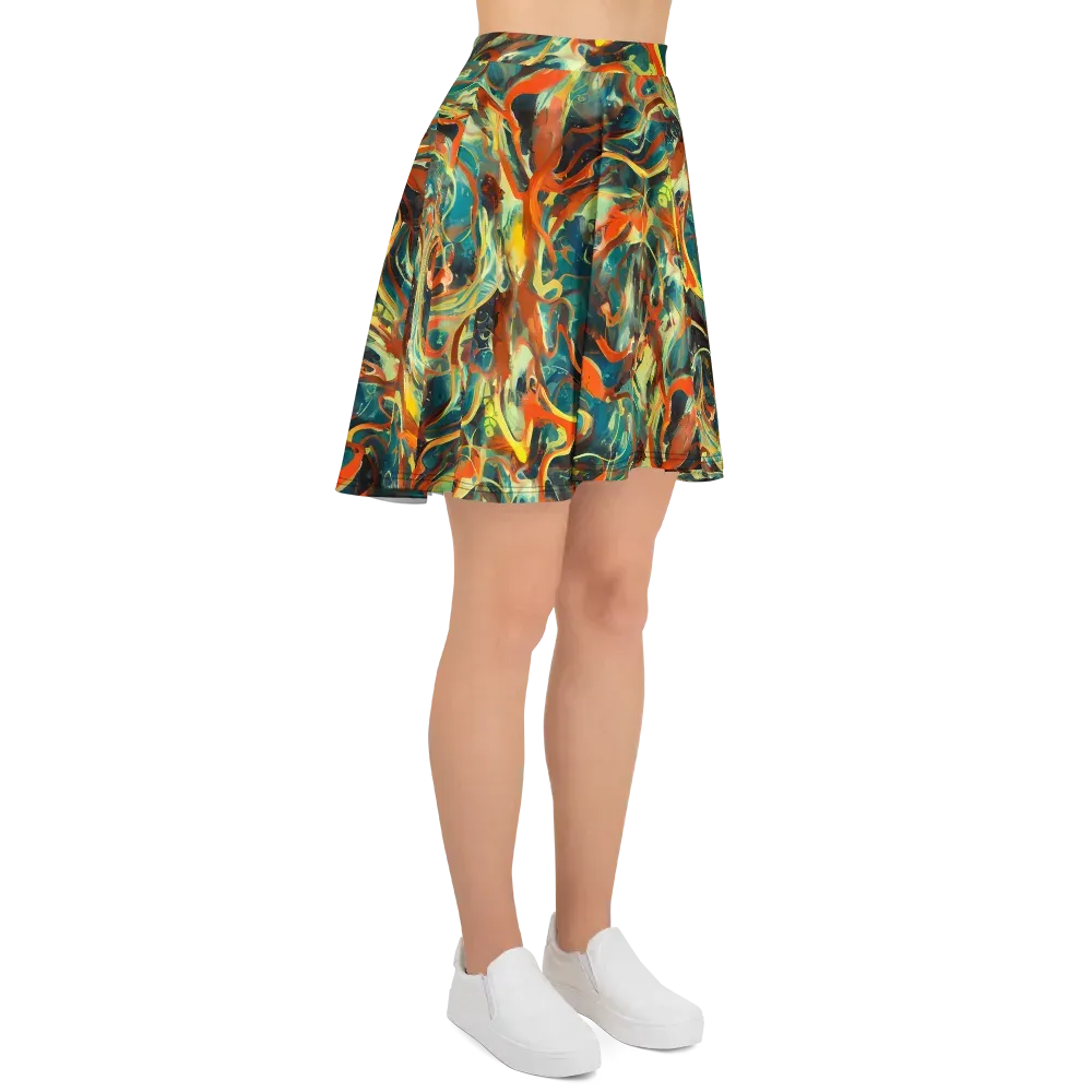 Chromatic Vortex on Skater Skirt — Right