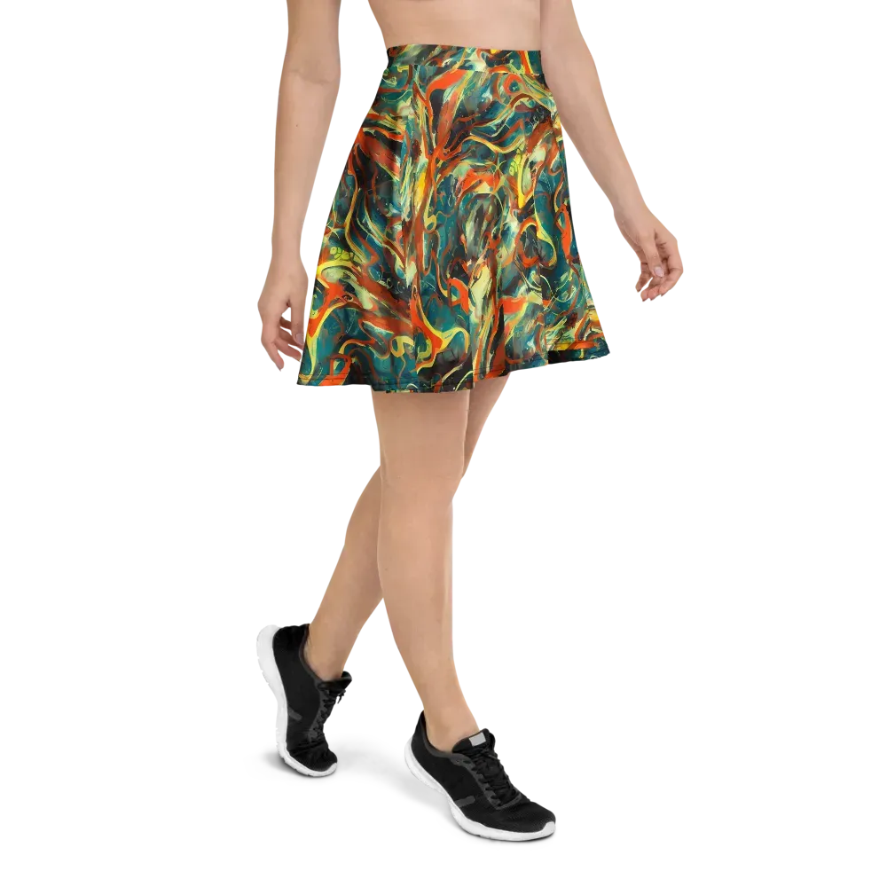 Chromatic Vortex on Skater Skirt — Right