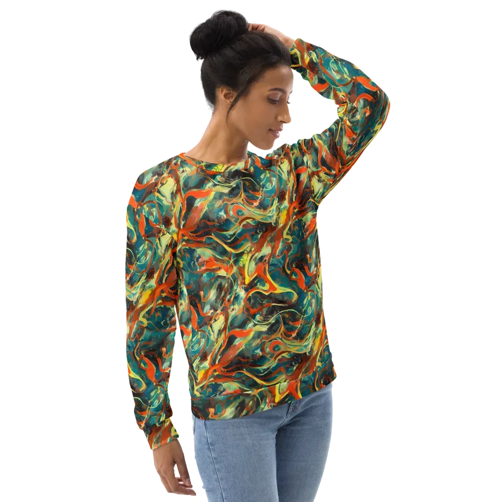 Chromatic Vortex on Sweatshirt — Right Front