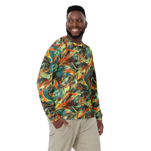 Chromatic Vortex on a Sweatshirt