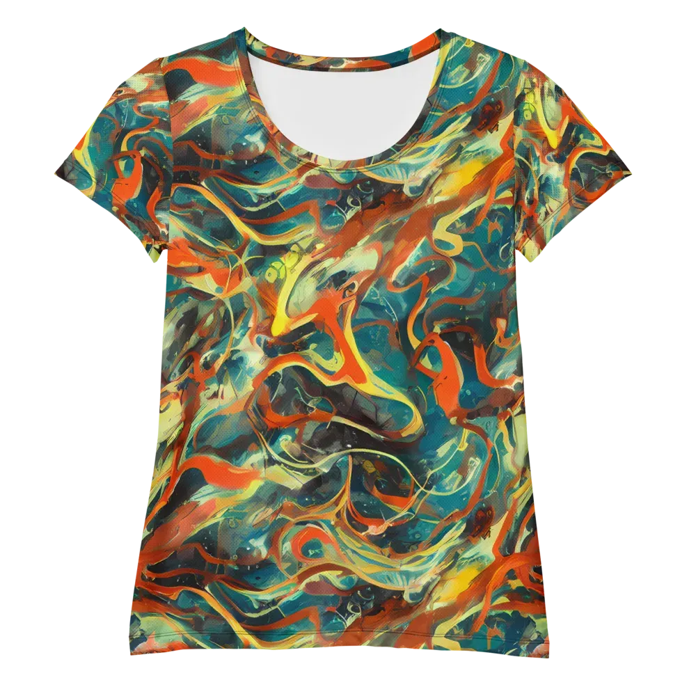 Chromatic Vortex on Women's Athletic T-Shirt — Front