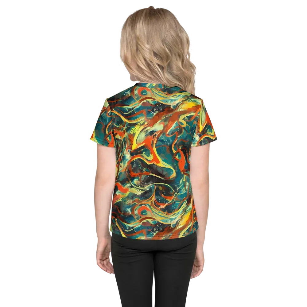 Chromatic Vortex on Kids Crew Neck T-Shirt — Back