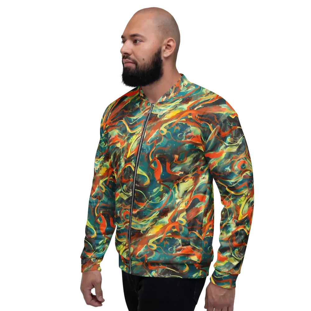 Chromatic Vortex on Bomber Jacket — Left