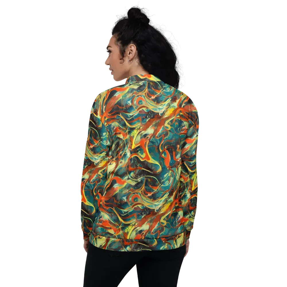 Chromatic Vortex on Bomber Jacket — Back