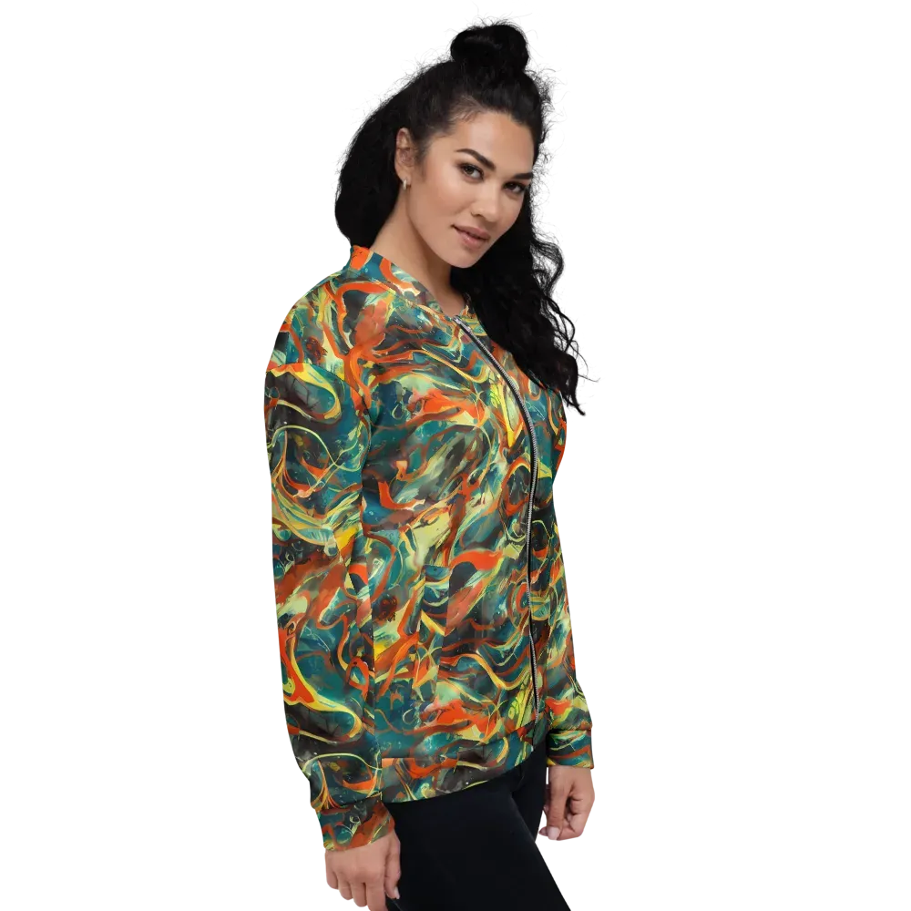 Chromatic Vortex on Bomber Jacket — Right