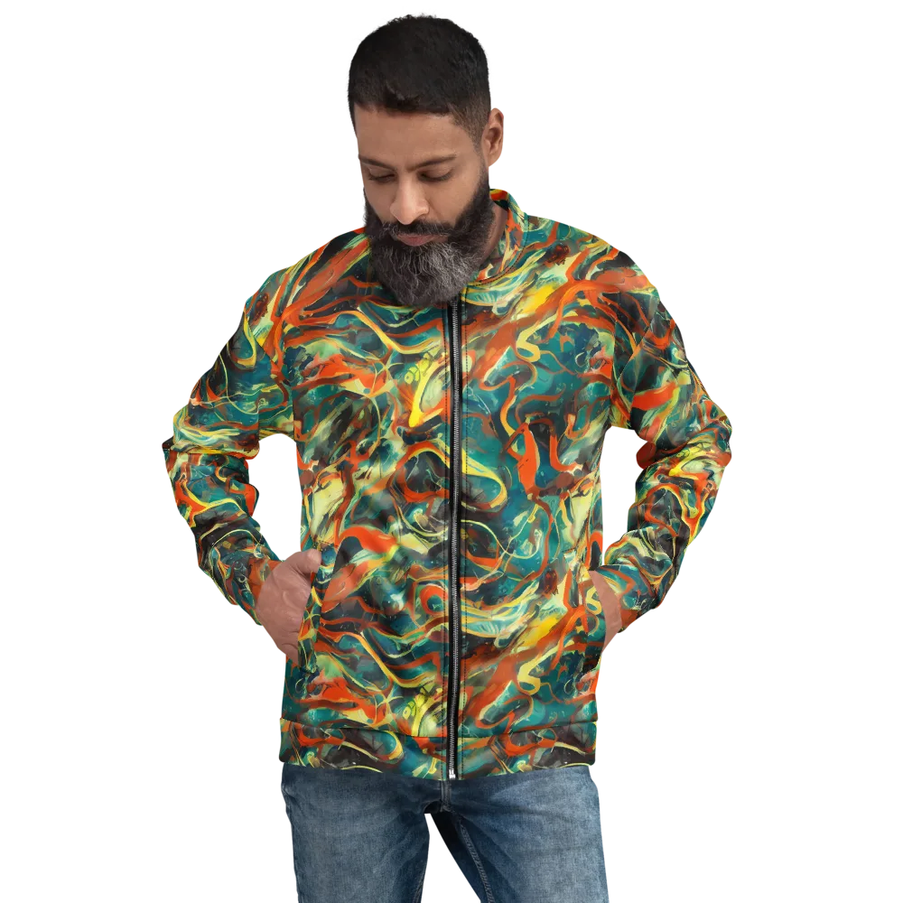 Chromatic Vortex on Bomber Jacket — Front