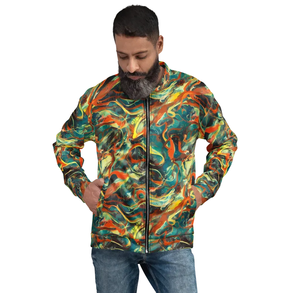 Chromatic Vortex on Bomber Jacket — Front