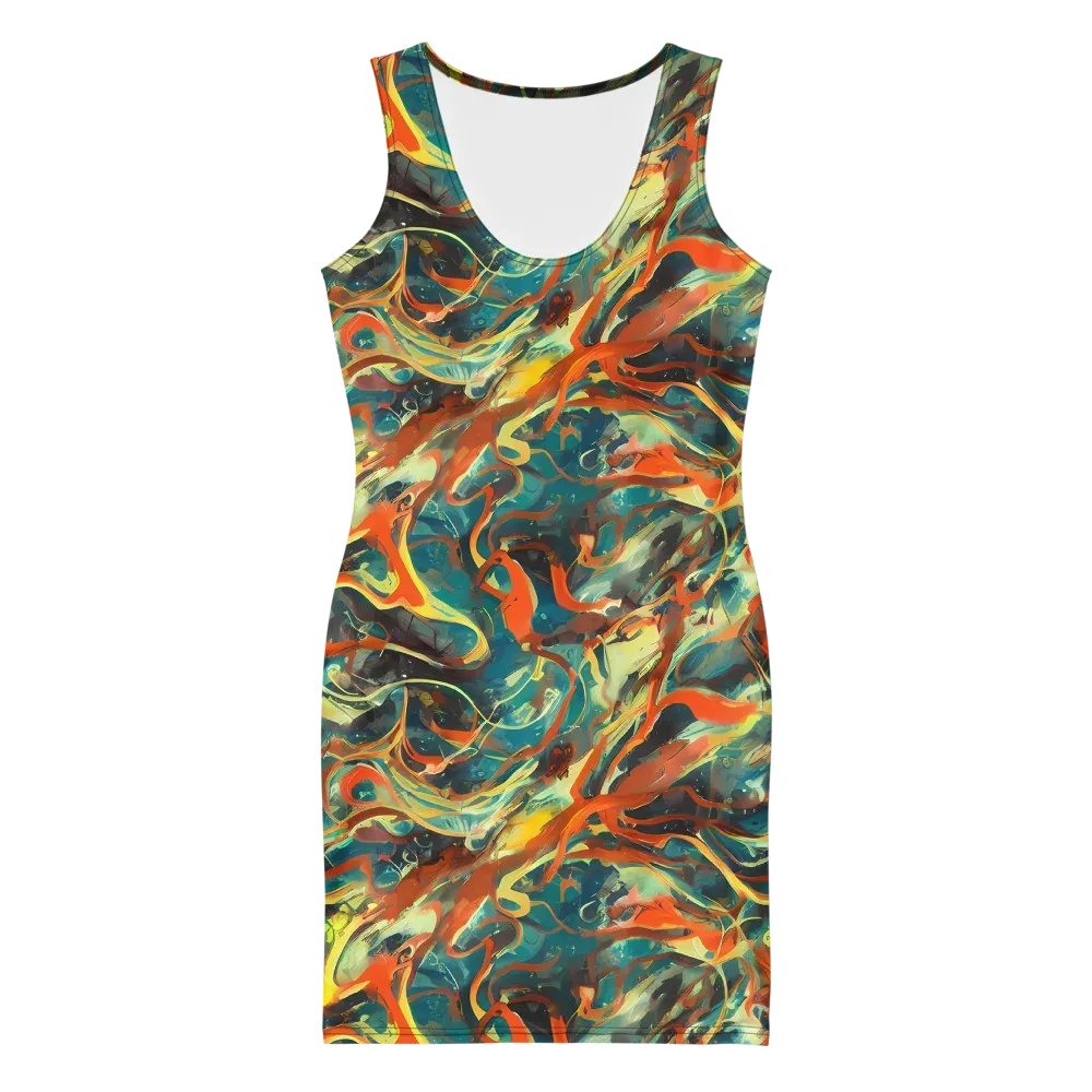 Chromatic Vortex on Bodycon Dress — Front
