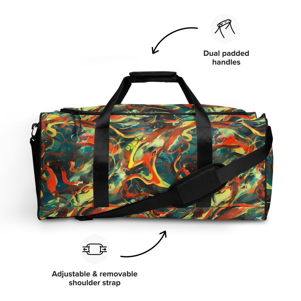 Chromatic Vortex on Duffle Bag — Front