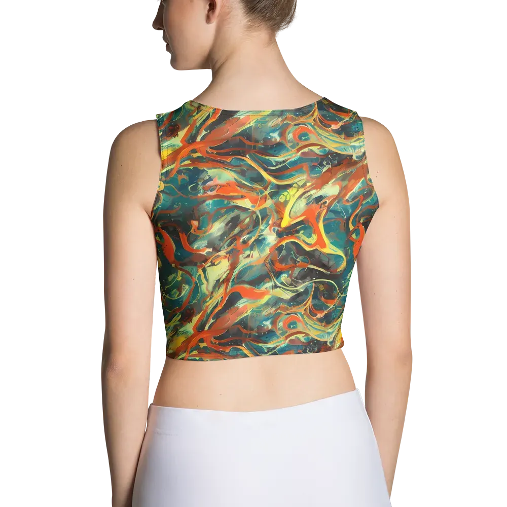 Chromatic Vortex on Crop Top — Back