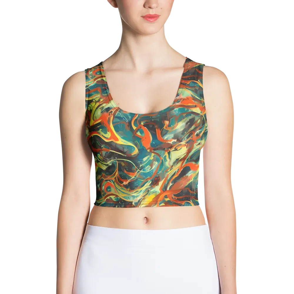 Chromatic Vortex on Crop Top — Front
