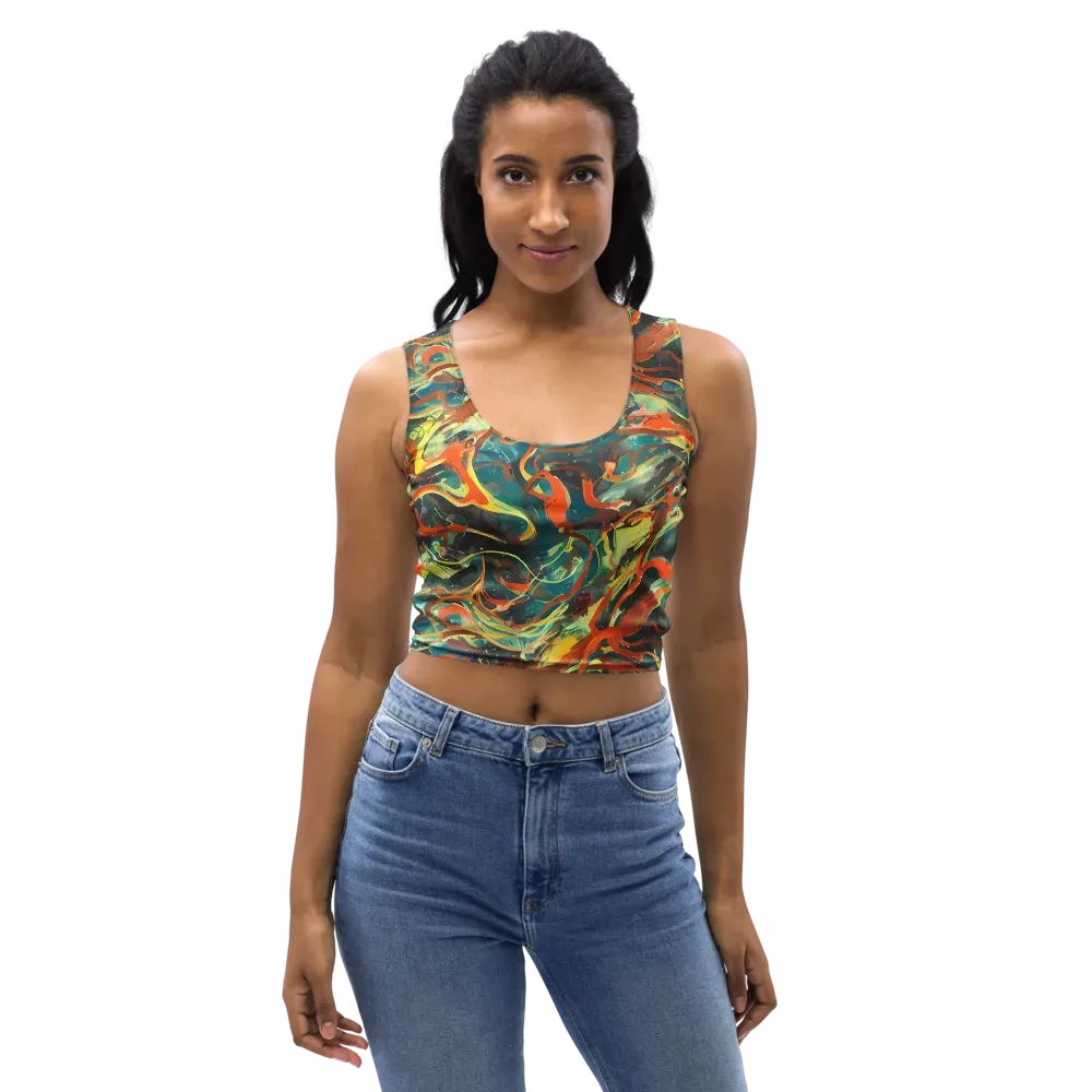 Chromatic Vortex on Crop Top — Front
