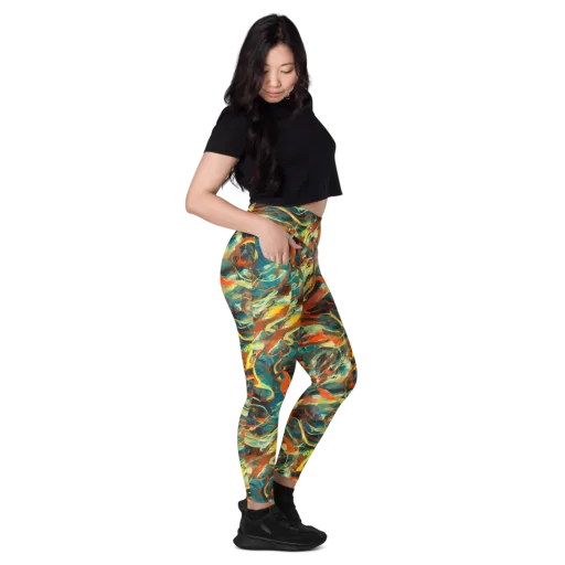 Chromatic Vortex on a Leggings with Pockets