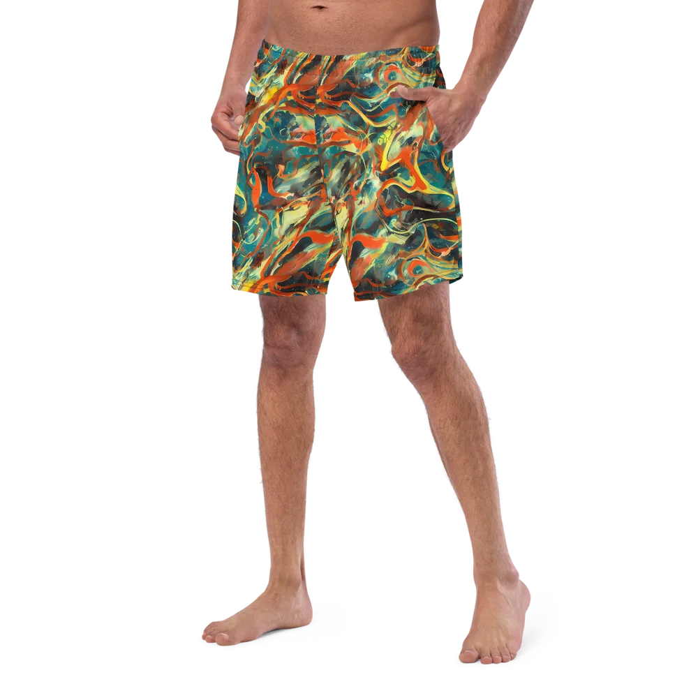Chromatic Vortex on Swim Trunks — Left Front