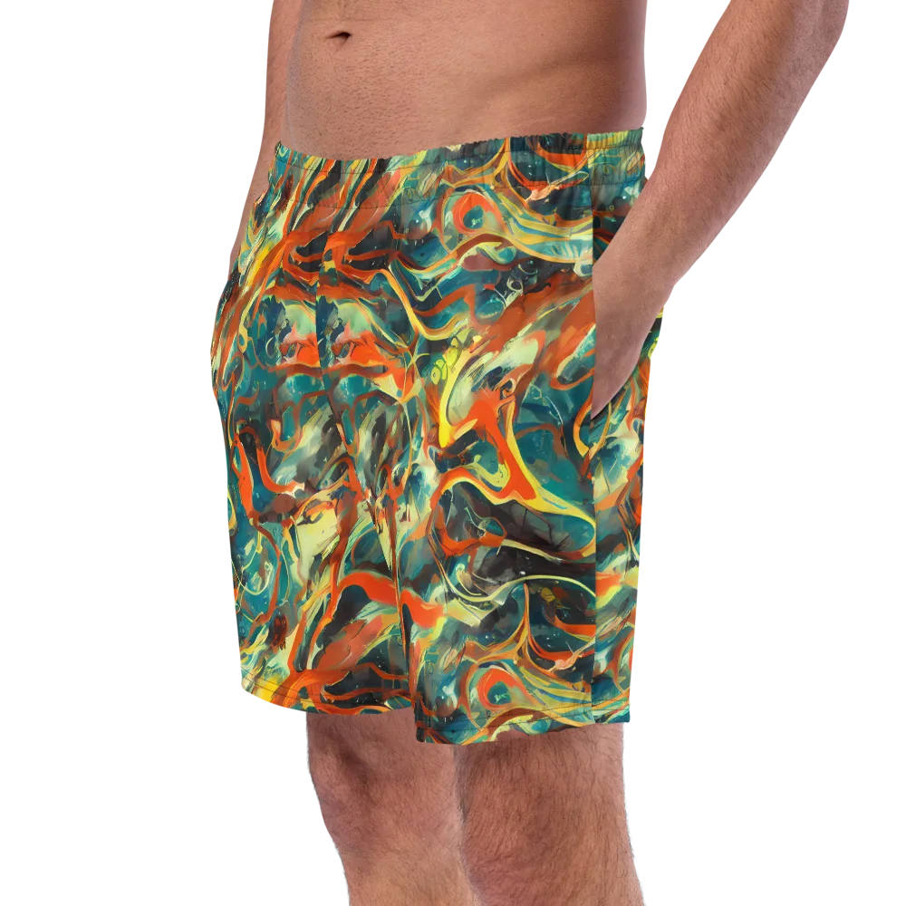 Chromatic Vortex on Swim Trunks — Left Front